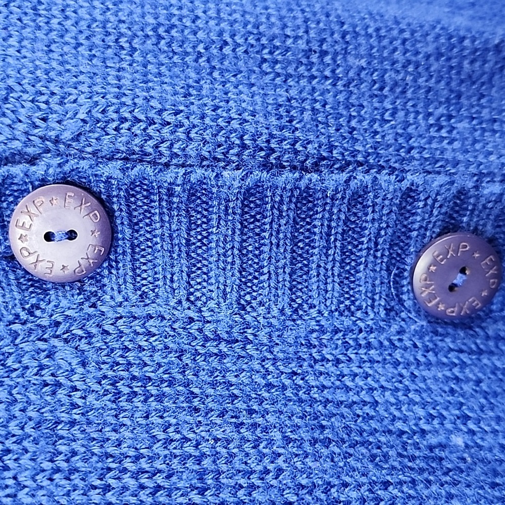 Blue Knit Cardigan Sweater Limited Express. Size M 30% Wool - Picture 3 of 7